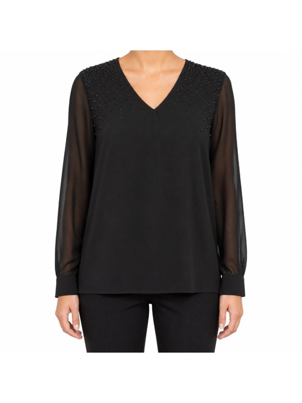 Banana Republic Factory Black Chiffon Blouse Size XS